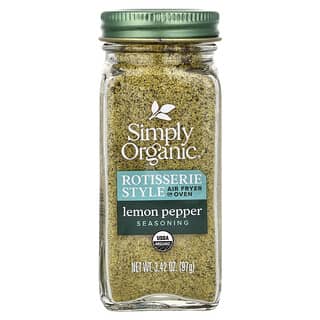 Simply Organic, Rotisserie Style Seasoning, Lemon Pepper, 3.42 oz (97 g)