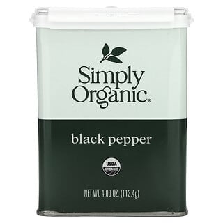 Simply Organic, Pimienta negra, 113,4 g (4 oz)