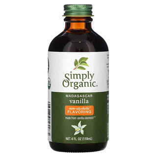 Simply Organic, Madagascar Vanilla, Non-Alcoholic Flavoring, Farm Grown , 4 fl oz (118 ml)