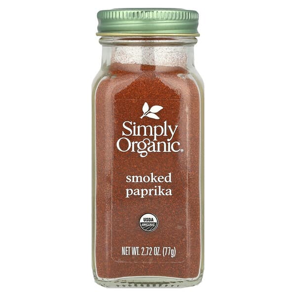 Simply Organic, 유기농 훈제 파프리카 분말, 77g (2.72oz)