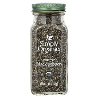 Simply Organic, Organický hrubý černý pepř, 70 g (2,47 oz)