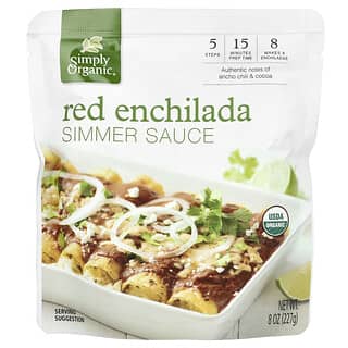 Simply Organic, Simmer Sauce, Enchilada roja, 227 g (8 oz)