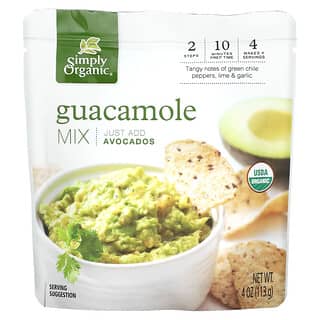 Simply Organic, Mezcla de guacamole orgánico, 113 g (4 oz)