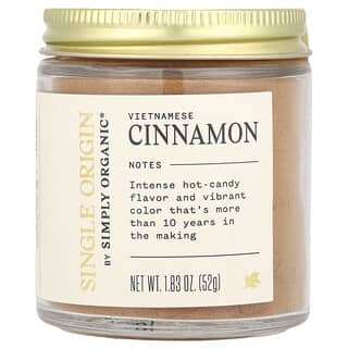 Simply Organic, Single Origin, wietnamski cynamon, 52 g