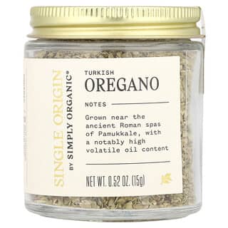 Simply Organic, Single Origin, türkischer Oregano, 15 g (0,52 oz.)