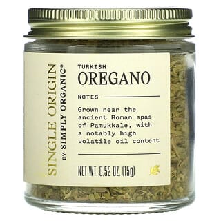 Simply Organic, Single Origin, турецкий орегано, 15 г (0,52 унции)