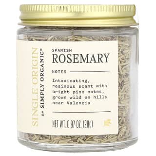 Simply Organic, Single Origin, Spanish Rosemary, 0.97 oz. (28 g)