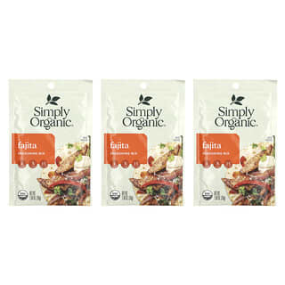 Simply Organic, Fajita Seasoning Mix, 3 Packets, 1 oz (28 g) Each