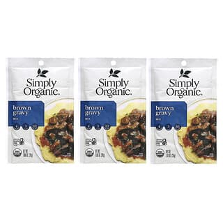 Simply Organic, Brown Gravy Mix, Brown Soßenmischung, 3er-Pack, je 28 g (1 oz.).