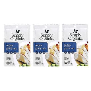 Simply Organic, Turkey Gravy Mix, 3 Pack 0.85 oz (24 g) Each