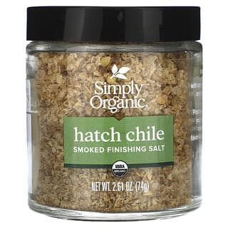 Simply Organic, Wędzona sól finiszowa, Hatch Chile, 74 g