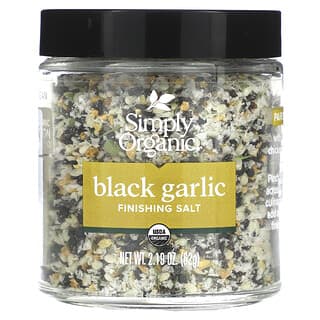 Simply Organic, Finishing Salt, Black Garlic, 2.19 oz (62 g)