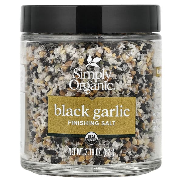 Simply Organic, 흑마늘, 피니싱 소금, 62g(2.19oz)