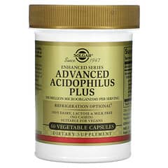 Solgar, Advanced Acidophilus Plus, 60 cápsulas vegetales