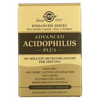 Solgar, Advanced Acidophilus Plus, 120 cápsulas vegetales