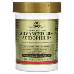 Solgar, Advanced 40+ Acidophilus, 60 cápsulas vegetales