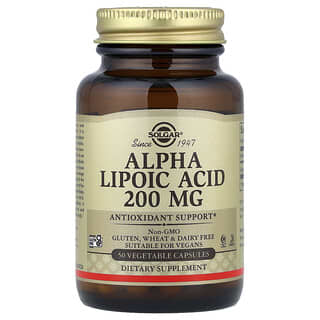 Solgar, Alpha Lipoic Acid, 200 mg, 50 Vegetable Capsules