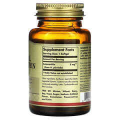 Solgar, Натуральный астаксантин, 5 мг, 60 мягких желатиновых капсул