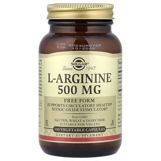 Solgar, L-Arginine, 500 mg, 100 Vegetable Capsules
