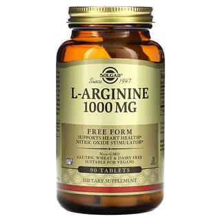 Solgar, L-Arginine, Free Form, 1,000 mg, 90 Tablets