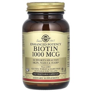 Solgar, Biotin, 1,000 mcg, 250 Vegetable Capsules