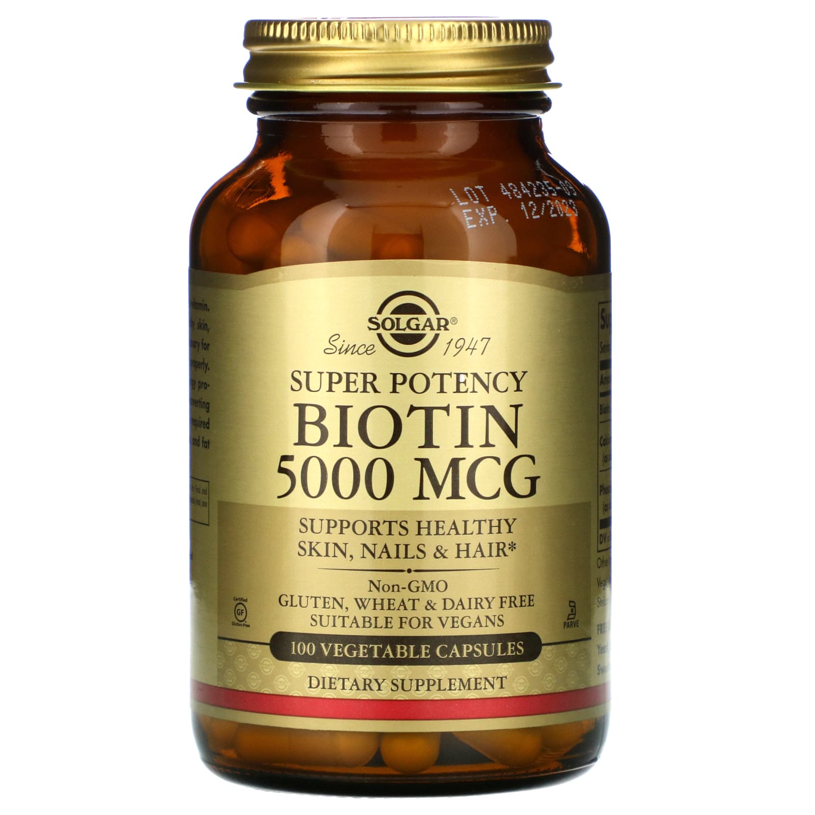 Solgar Biotin 5000 Mcg X 50 Vegetarische Kapseln 