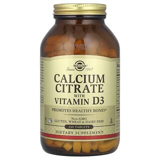 Solgar, Kalsium Sitrat dengan Vitamin D3, 240 Tablet