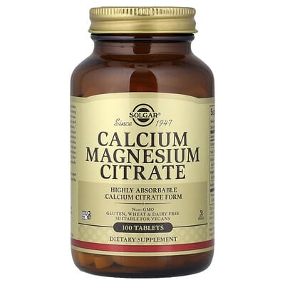 Solgar, Calcium Magnesium Citrate, 100 Tablets