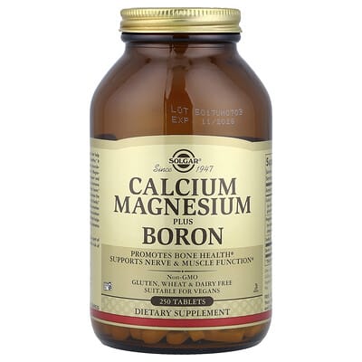 Solgar, Calcium Magnesium Plus Boron Supplement, 250 Tablets