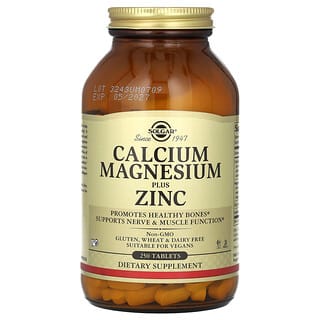 Solgar, Calcium Magnesium Plus Zinc, 250 Tablets