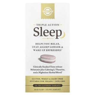 Solgar, Sleep, Triple Action, 60 Tri-Layered Tablets