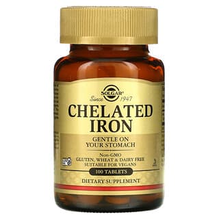 Solgar, Chelated Iron, 100 Tablets