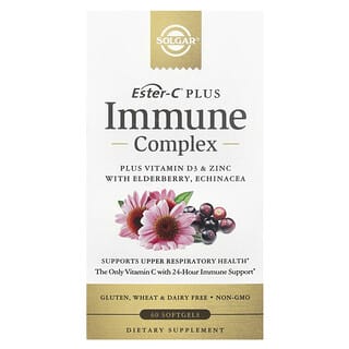 Solgar, Complexe immunitaire Ester-C Plus, 60 capsules à enveloppe molle