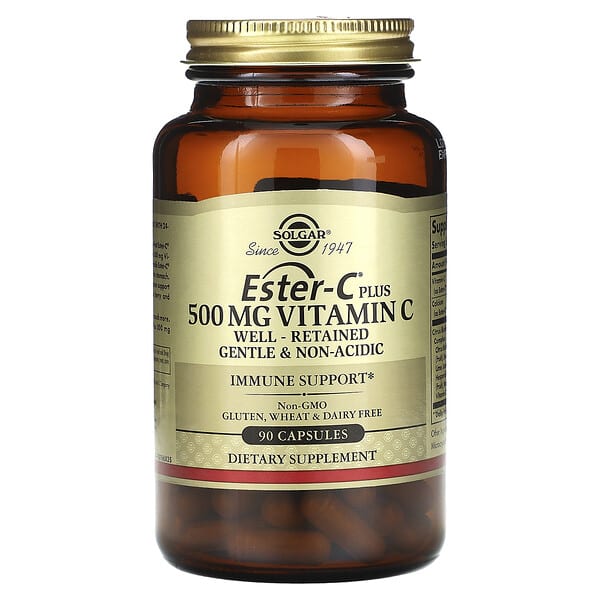 Solgar, Ester-C Plus 維生素 C，500 毫克，90 粒膠囊