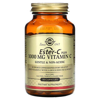 Solgar, Ester-C más vitamina C, 1000 mg, 50 cápsulas