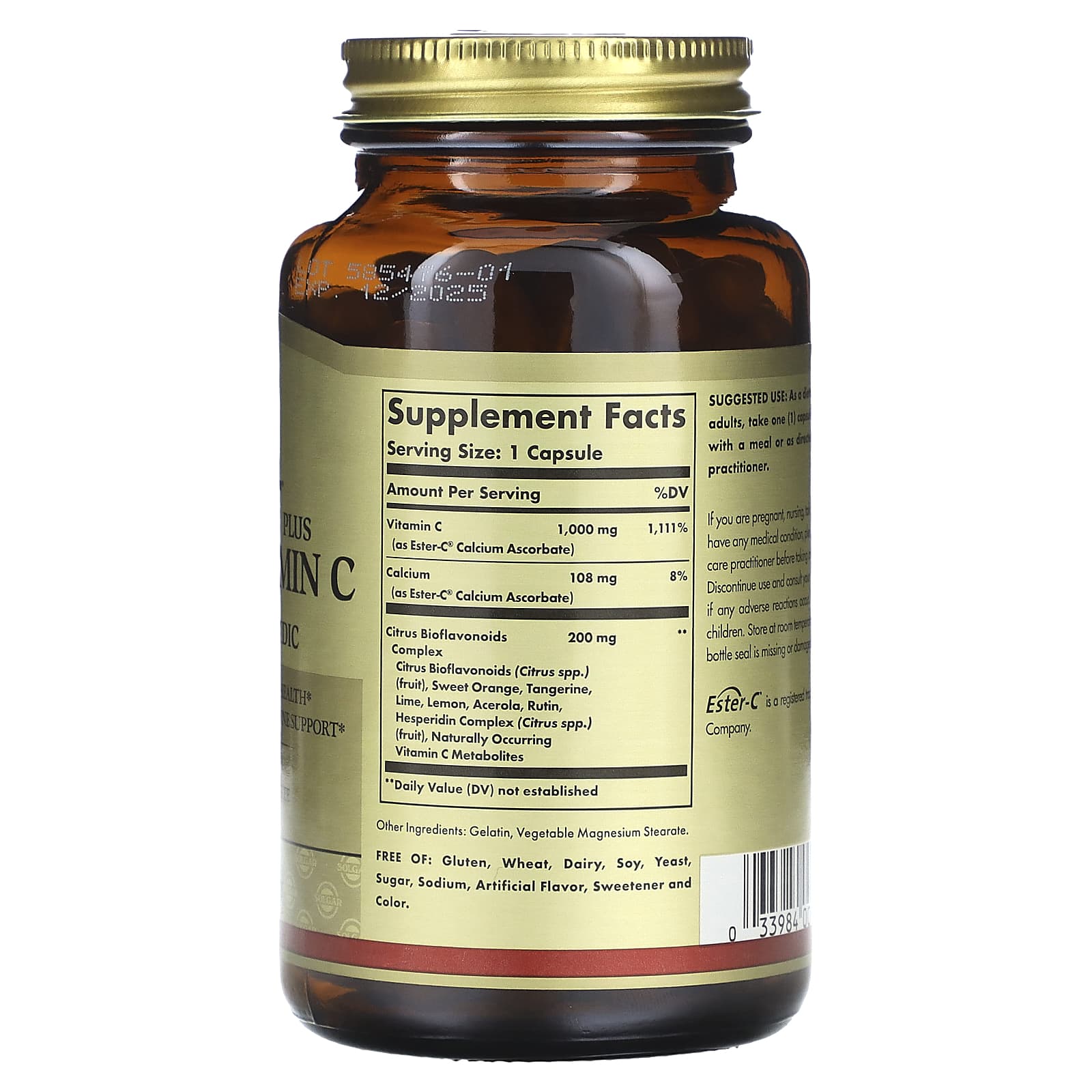 Ester-C Plus Vitamin C Solgar Plus 50 Units main image 1