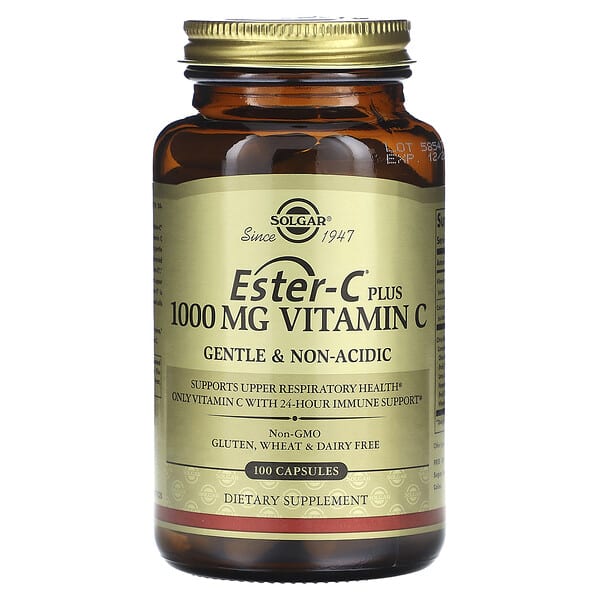 Solgar, Ester-C Plus，維生素 C，1,000 毫克，100 粒膠囊