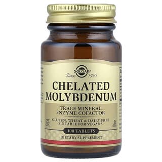Solgar, Molibdeno quelado, 100 comprimidos (150 mcg por comprimido)