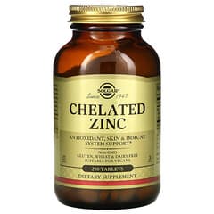 Solgar, Chelated Zinc, chelatiertes Zink, 250 Tabletten