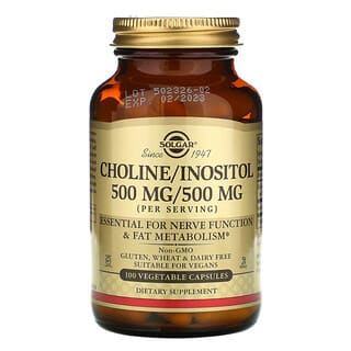 Solgar, Choline/Inositol, Cholin/Inosit, 100 pflanzliche Kapseln