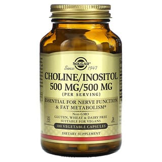 Solgar, Choline/Inositol, 250 mg, 100 Vegetable Capsules