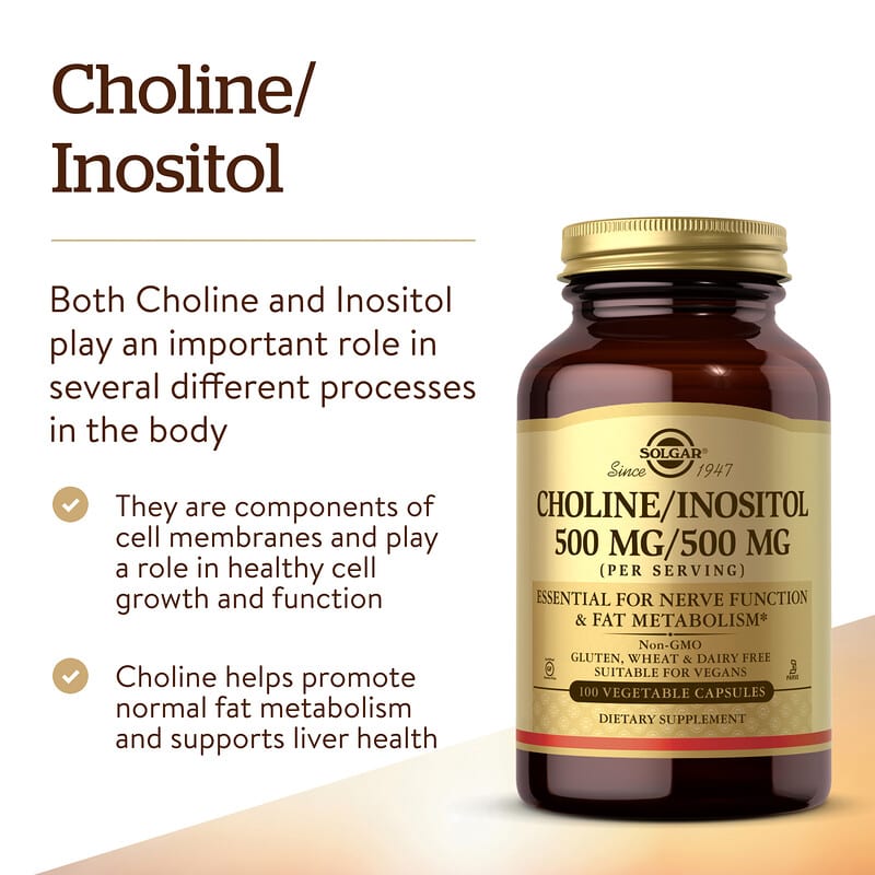 Choline/Inositol, 100 Vegetable Capsules Choline/Inositol, 100 Vegetable Capsules