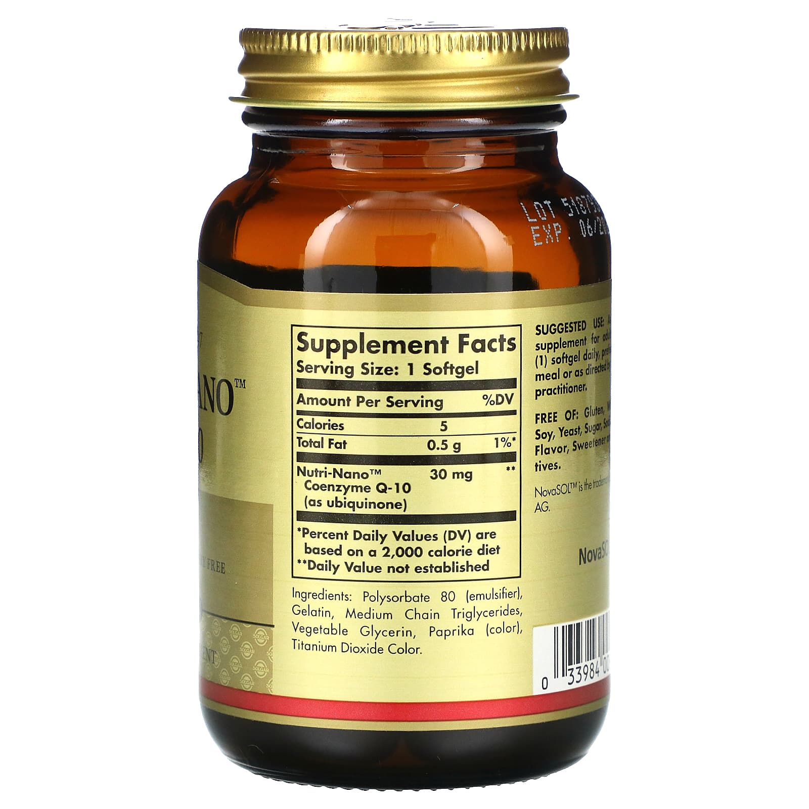 Solgar, Nutri-Nano CoQ-10, 50 Softgels