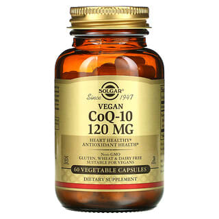 Solgar, Vegan CoQ-10, 120 mg, 60 Vegetable Capsules