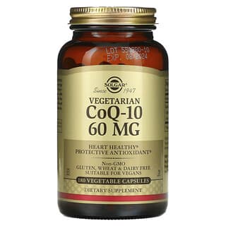 Solgar, Вегетарианский CoQ-10, 60 мг, 180 растительных капсул
