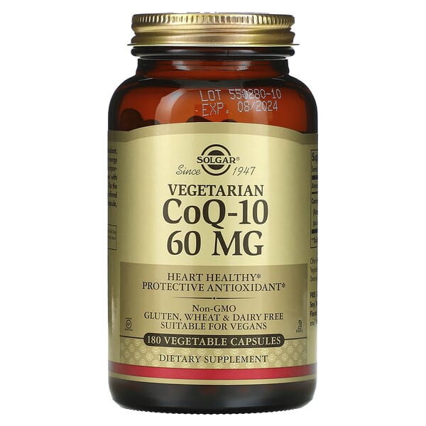 Solgar Vegetarian Coq 10 60 Mg 180 Vegetable Capsules 8656