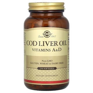 Solgar, Cod Liver Oil, Vitamins A & D, 250 Softgels