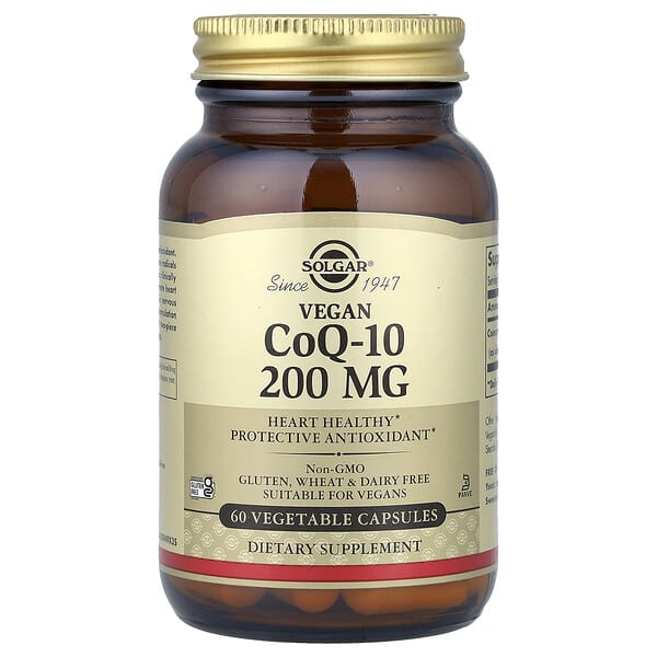 Vegan CoQ-10, 200 mg, 60 Vegetable Capsules