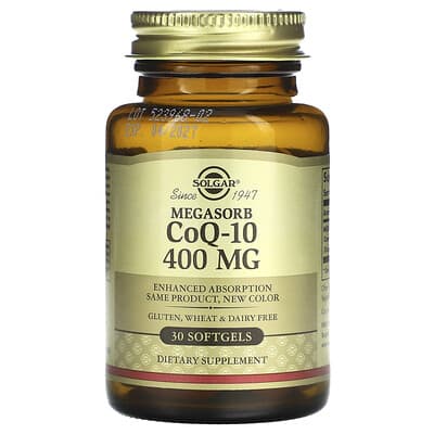 Solgar, High Absorption CoQ-10, 400 mg, 30 Softgels