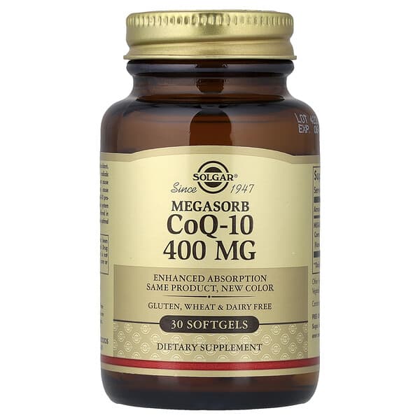 Solgar, Megasorb CoQ-10, 400mg, 소프트젤 30정